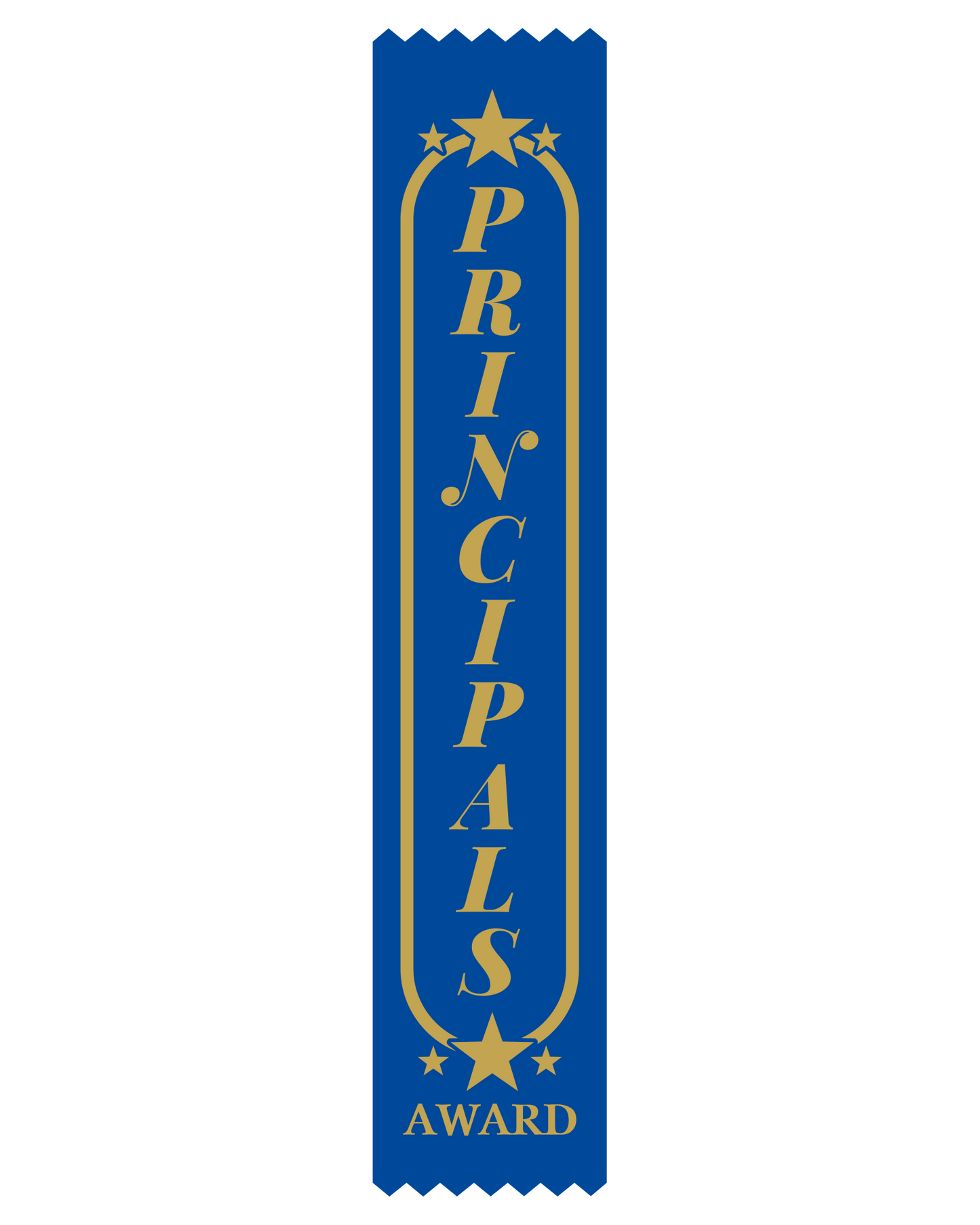 Principals Award Satin Ribbon Blue