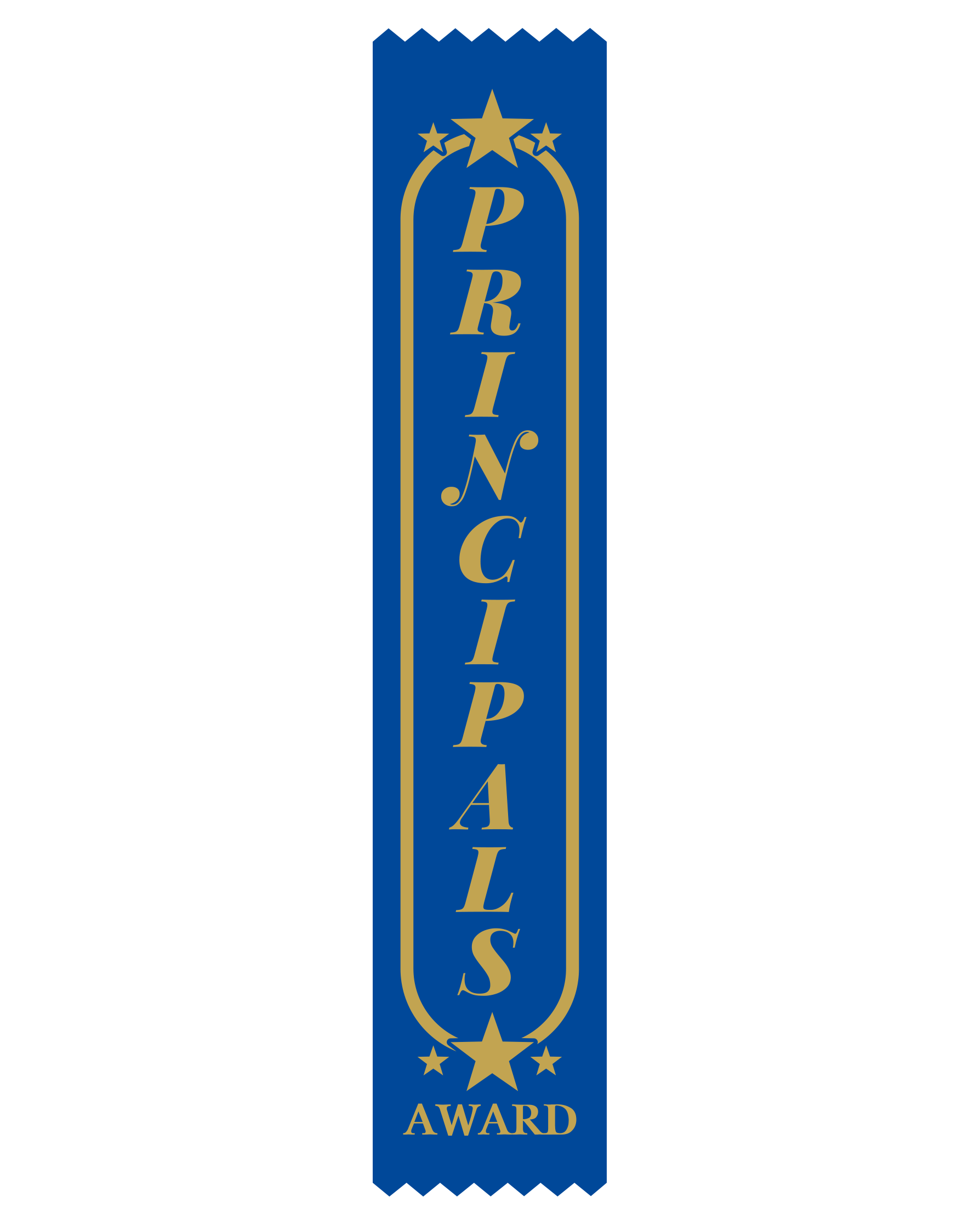 Principals Award Satin Ribbon Blue