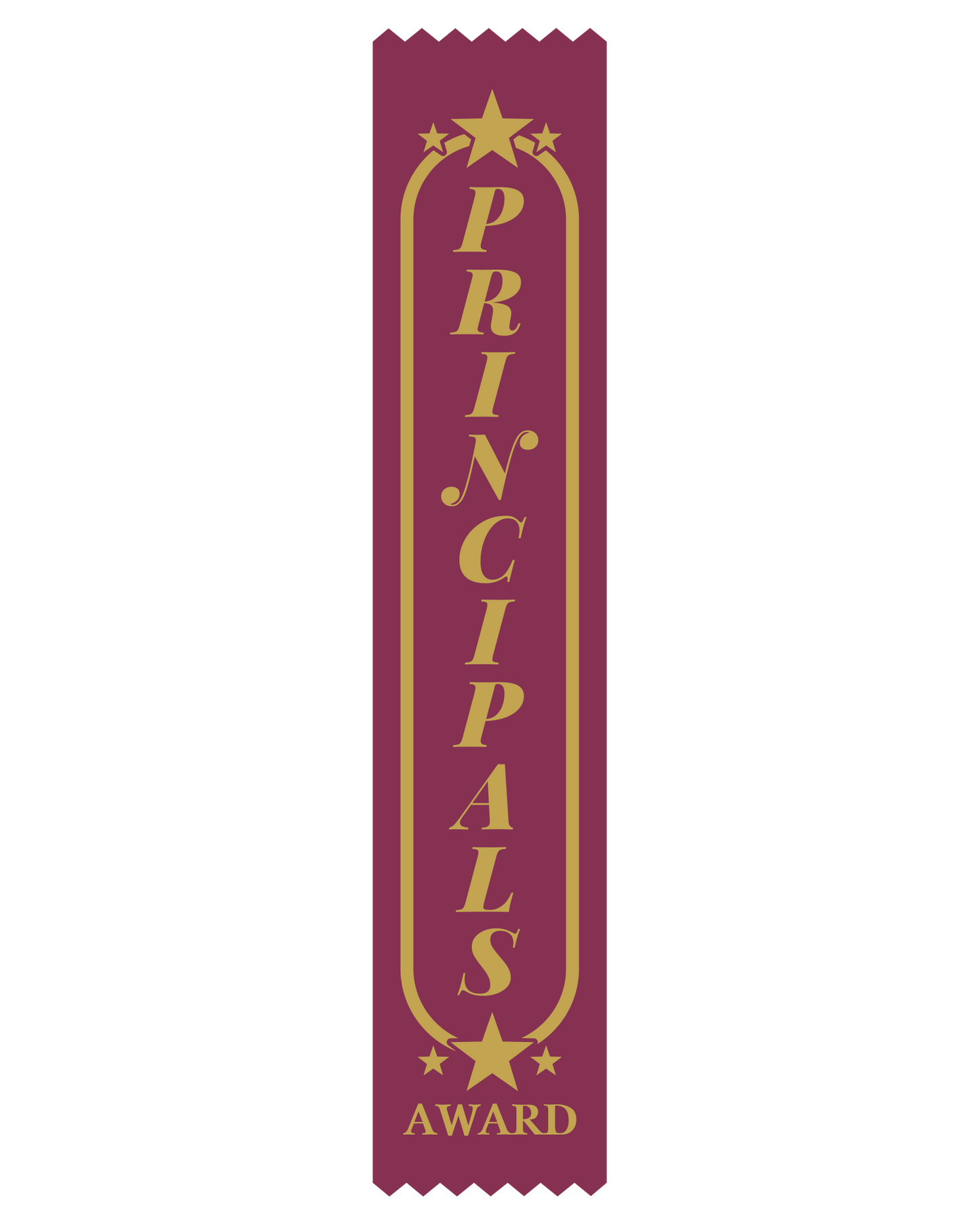 Principals Award Satin Ribbon Maroon