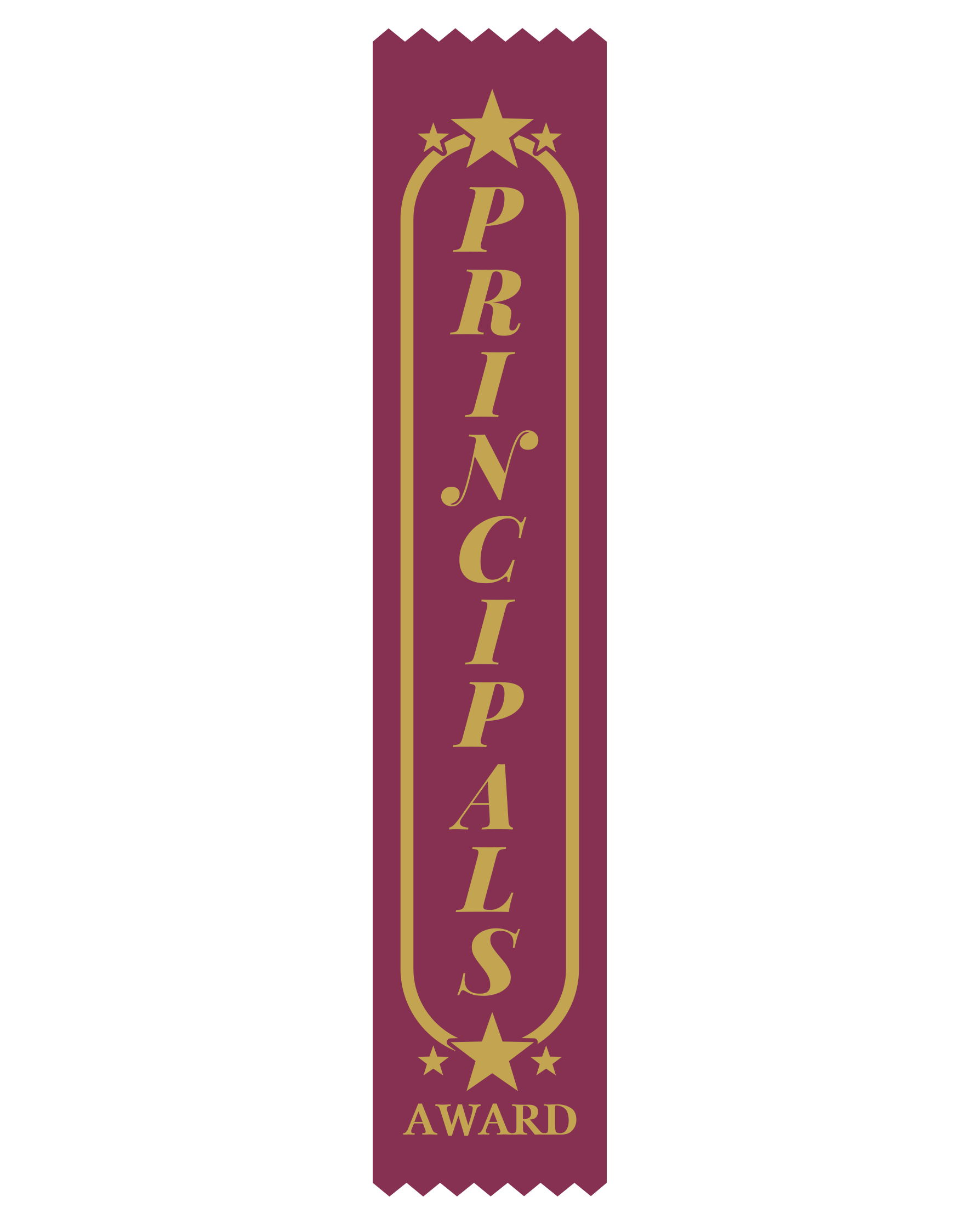 Principals Award Satin Ribbon Maroon