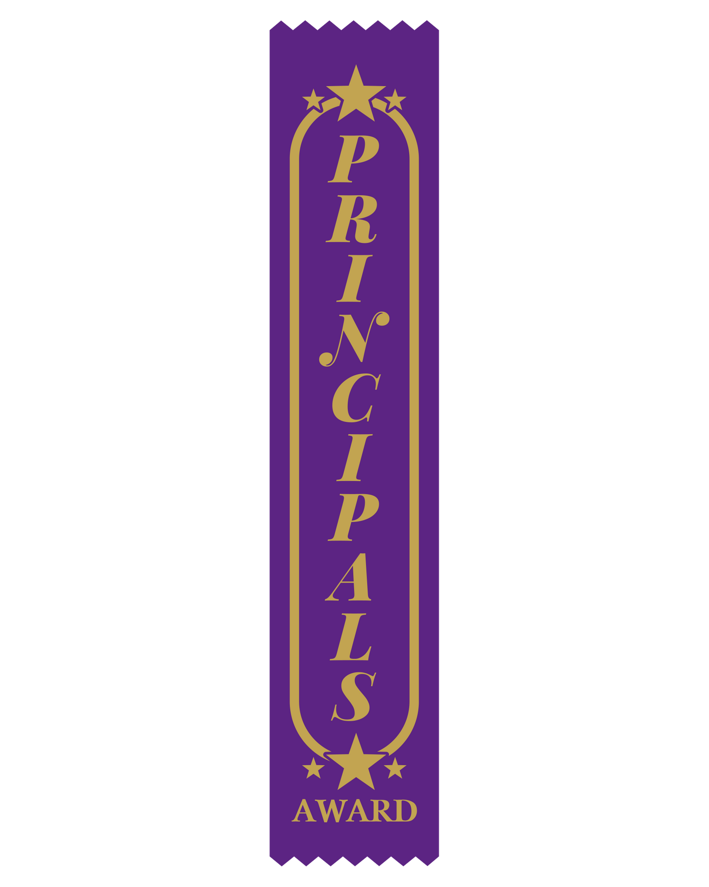 Principals Award Satin Ribbon Purple