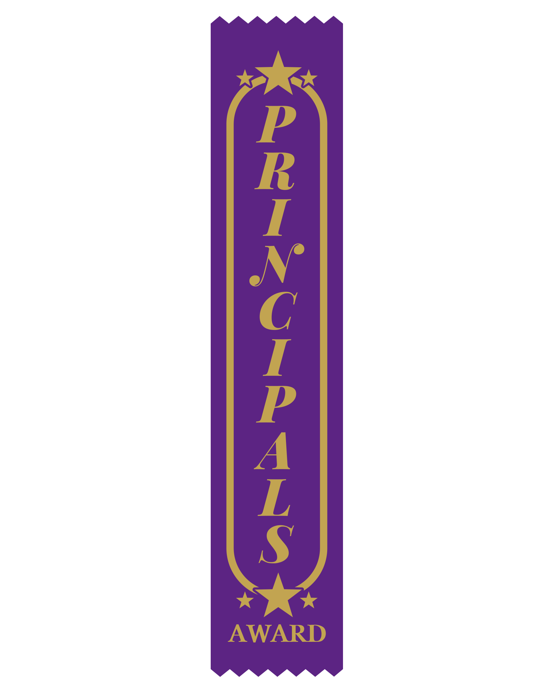 Principals Award Satin Ribbon Purple