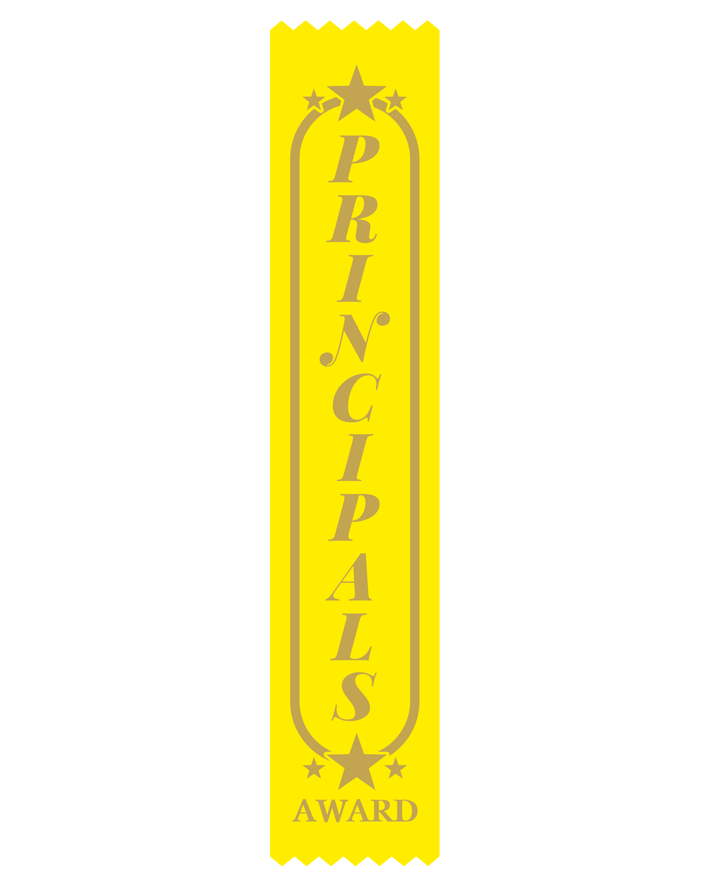 Principals Award Satin Ribbon Yellow