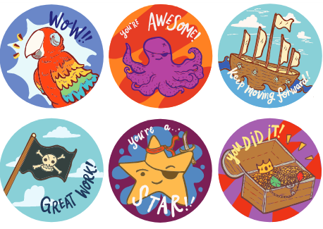 Pirate Themed Stickers