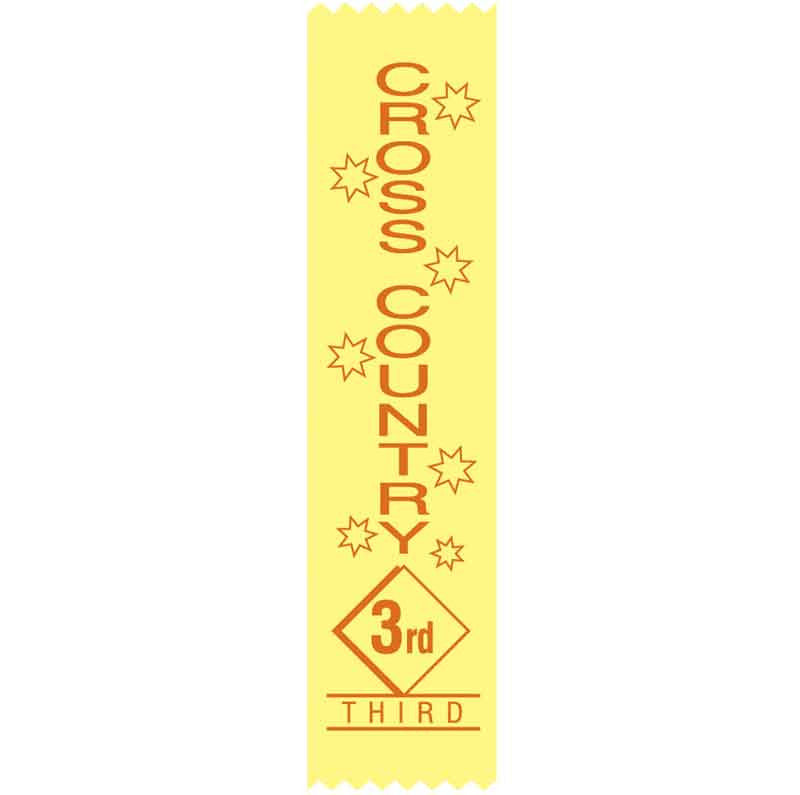 3rd Place Cross Country Satin Ribbon