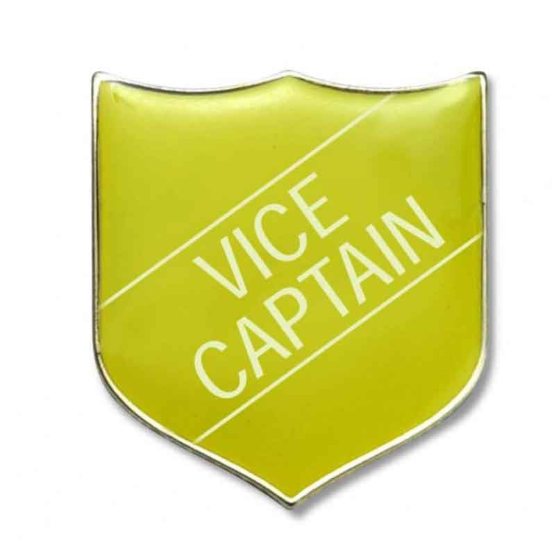 Yellow Vice Captain Enamel Badges- pack of 5