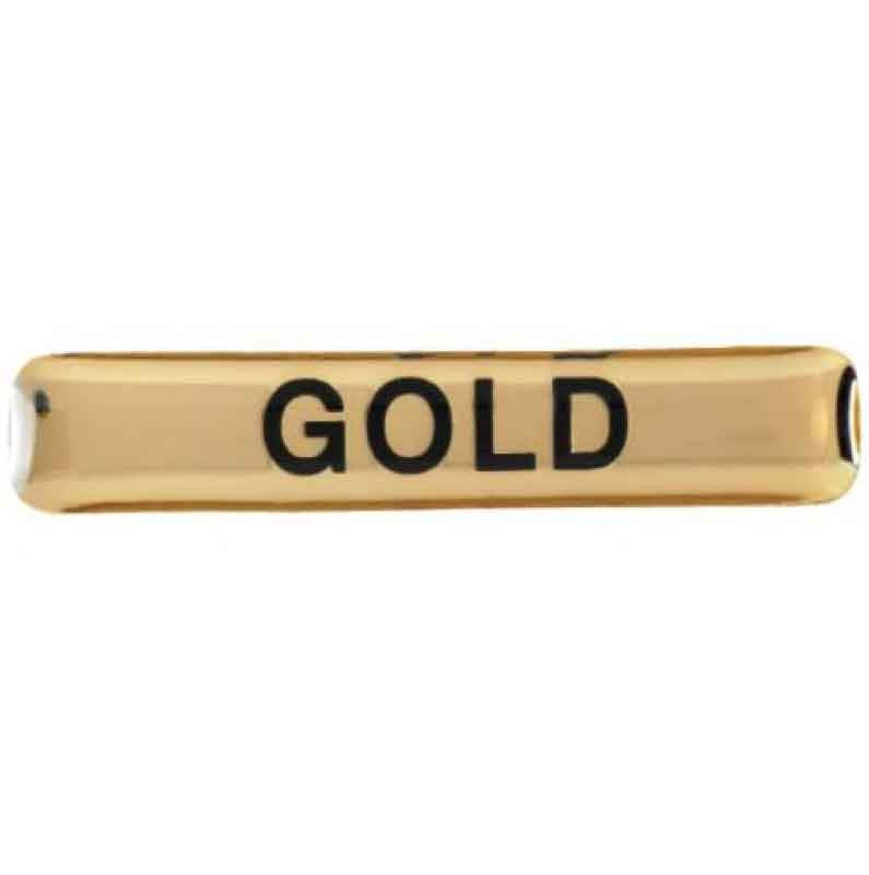 Gold Bar Enamel Badges - pack of 5