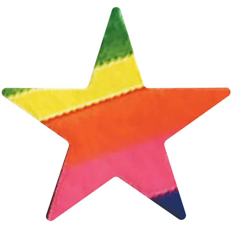 #341 Multi Colored Metallic Star