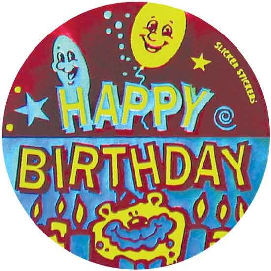 Happy Birthday Metallic Stickers