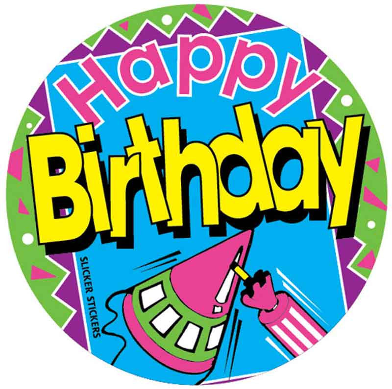 #552 Happy Birthday Stickers