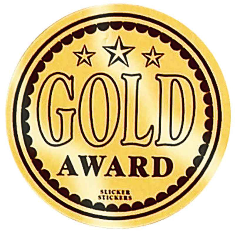 Gold Award Metallic Stickers