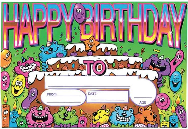 Happy Birthday Certificate (25 per pack)