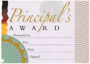 Principal's Award Certificate (50 per Pack)