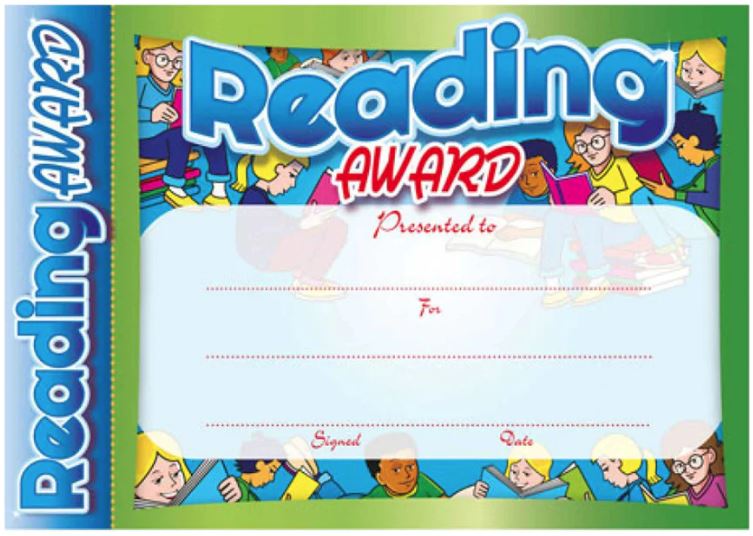 Reading Award Certificate (50 per Pack)