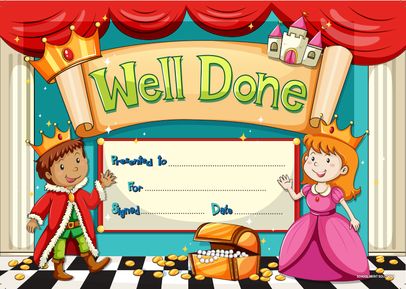 #6166 Well Done Certificate (25 Per Pack)